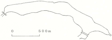 城沼の形状・面積の見積り図
